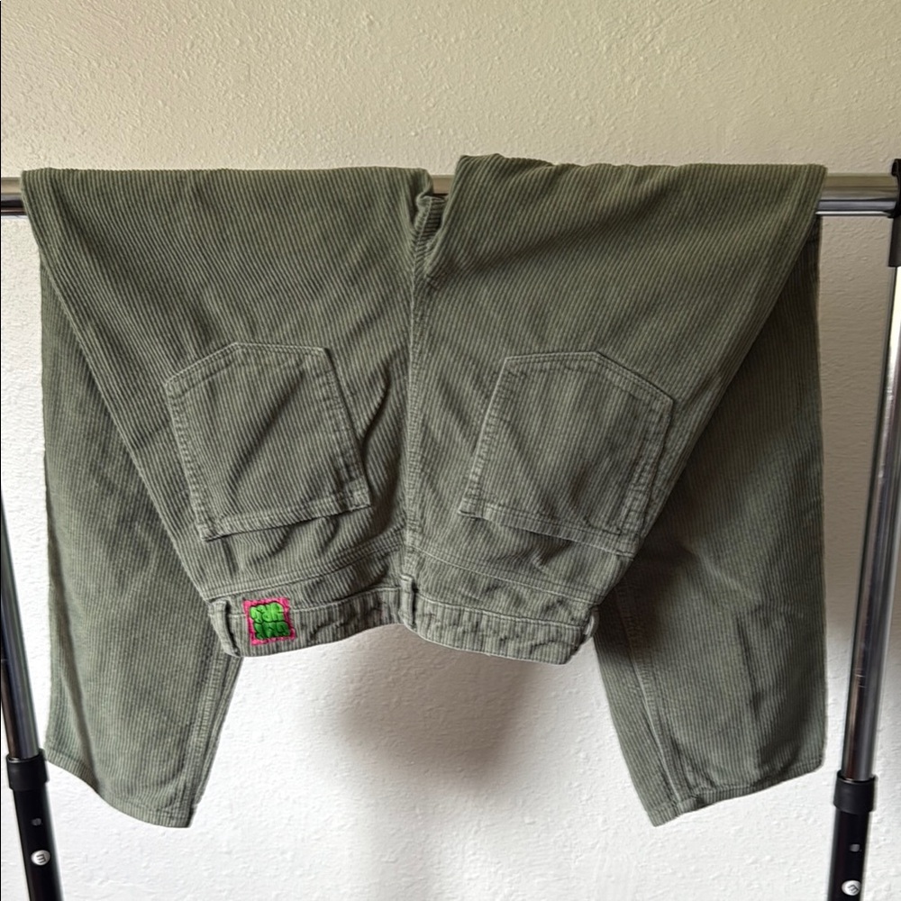 Empyre Sage Green Wide Leg Corduroy Pants